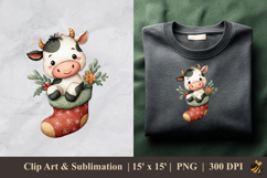 Cows And Socks DTF Sublimation Clipart Design 4 Product Image 1