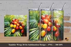 Palm Fruit Tumbler Wrap Sublimation Design 4 Product Image 1