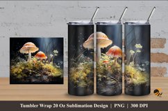 Mushroom Craft Tumbler Wrap Sublimation Design 4 Product Image 1