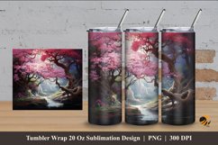 Beauty Nature Place Tumbler Wrap Sublimation Design 4 Product Image 1