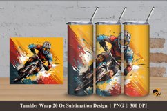 Colorful Bicycle Tumbler Wrap Sublimation Design 4 Product Image 1