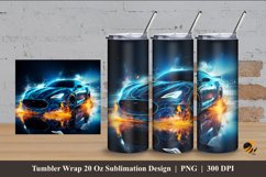 Cool Car Effect Tumbler Wrap Sublimation Design 4 Product Image 1