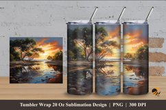 Sunrise Light Tumbler Wrap Sublimation Design 4 Product Image 1