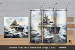 Tanker Tumbler Wrap Sublimation Design 4 Product Image 1