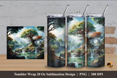 Land of Beauty Tumbler Wrap Sublimation Design 4 Product Image 1