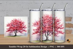 Fantastic Flowers Tumbler Wrap Sublimation Design 4 Product Image 1
