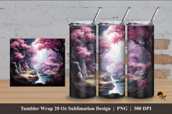 Sakura Garden Tumbler Wrap Sublimation Design 4 Product Image 1