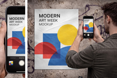 Urban Glued Poster Mockup Set Product Image 4