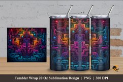 Labyrinth Tumbler Wrap Sublimation Design 4 Product Image 1