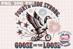 Retro Goose 4th of July PNG Sublimation - Independence Day Product Image 1