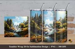 Natural Coolness Tumbler Wrap Sublimation Design 4 Product Image 1