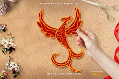 Phoenix with Intricate Mandala, 3D Layered Lasercut Design Product Image 1