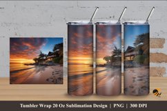 Charming Beach Tumbler Wrap Sublimation Design 4 Product Image 1