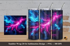 Electric Magenta Tumbler Wrap Sublimation Design 4 Product Image 1