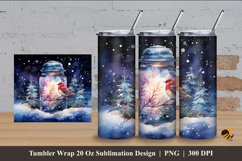 Little Bird And Jar Tumbler Wrap Sublimation Design 4 Product Image 1