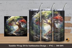 Naturally Dark Tumbler Wrap Sublimation Design 4 Product Image 1