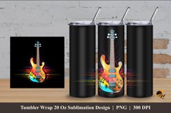 Bass Effect Tumbler Wrap Sublimation Design 4 Product Image 1