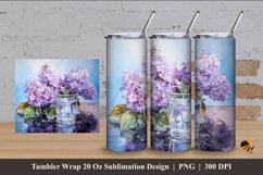 Glass Water Tumbler Wrap Sublimation Design 4 Product Image 1