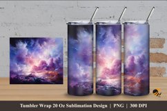 Lightning Cloud Tumbler Wrap Sublimation Design 4 Product Image 1