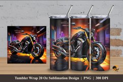 Futuristic Motorbike Tumbler Wrap Sublimation Design 4 Product Image 1