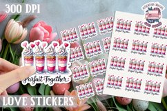 Love sticker Sheet Valentine Day Lovers Funny Sweets PNG Product Image 1