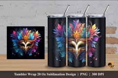 Beauty Mask Tumbler Wrap Sublimation Design 4 Product Image 1