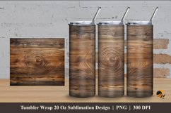 Brown Wood Tumbler Wrap Sublimation Design 4 Product Image 1