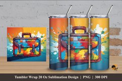 Colorful Case Tumbler Wrap Sublimation Design 4 Product Image 1