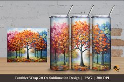 Trees Best Wonderful Tumbler Wrap Sublimation Design 4 Product Image 1