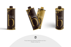Olive Oil Metal Bottle Mockup Set Product Image 4