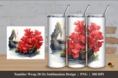 Calm Waves Tumbler Wrap Sublimation Design 4 Product Image 1