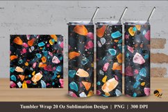 Natural Stone Tumbler Wrap Sublimation Design 4 Product Image 1