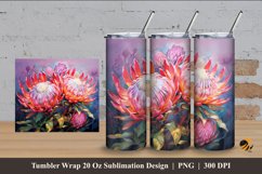 Sugarbushes Flower Tumbler Wrap Sublimation Design 4 Product Image 1