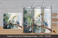 Cockatoo Yellow Tumbler Wrap Sublimation Design 4 Product Image 1