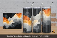 Artistic Wave Tumbler Wrap Sublimation Design 4 Product Image 1
