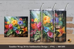 Anthurium Flowers Tumbler Wrap Sublimation Design 4 Product Image 1