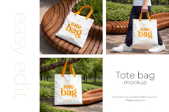 Canvas Tote Bag Mockup Set in Park Product Image 4