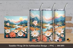 3d Nature Spring Tumbler Wrap Sublimation Design 4 Product Image 1