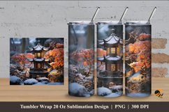 Chinese Garden Tumbler Wrap Sublimation Design 4 Product Image 1