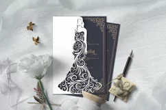 Couple wedding Svg, woman in dress svg, wedding dress Product Image 3