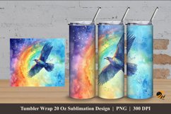 Bird Abstract Tumbler Wrap Sublimation Design 4 Product Image 1