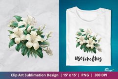 Beautiful Flower Clip Art Sublimation 4 Product Image 1