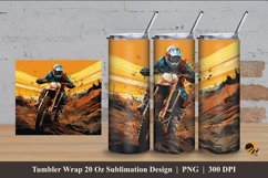 Motocross Effect Tumbler Wrap Sublimation Design 4 Product Image 1