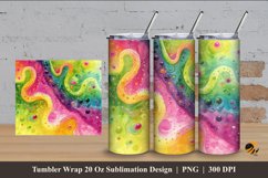 Funky Cells Color Tumbler Wrap Sublimation Design 4 Product Image 1