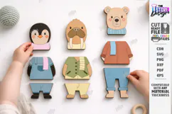 Animal Puzzle Laser Cut | Kids Puzzle Game SVG | Kids Laser Product Image 1