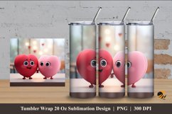 Compatible Love Tumbler Wrap Sublimation Design 4 Product Image 1