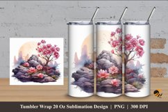 Landora hill flowers Tumbler Wrap Sublimation Design 4 Product Image 1