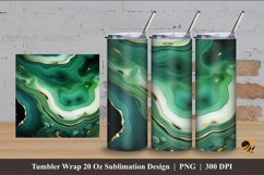 Blue Agate Tumbler Wrap Sublimation Design 4 Product Image 1