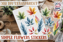 Summer Flowers sticker Scrapbook PNG Botanical Beach Product Image 1