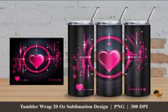 Love Tumbler Wrap Sublimation Design 4 Product Image 1